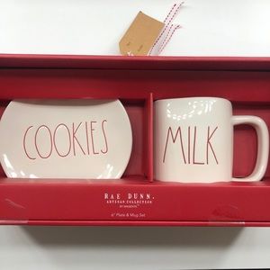 NEW Rae Dunn MILK and COOKIES Set